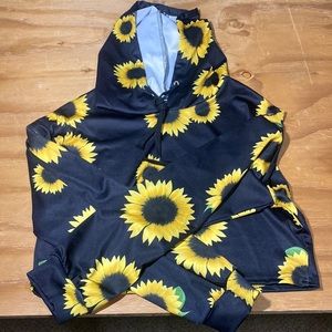 Perfect condition black & yellow sunflower sweatshirt